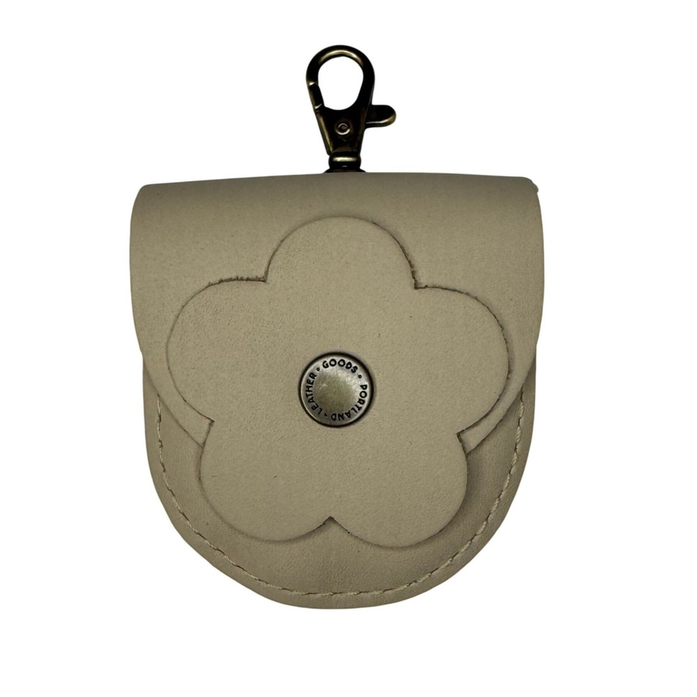 Portland Leather Goods Petunia Pouch Bone Leather Bag Charm Keychain NEW